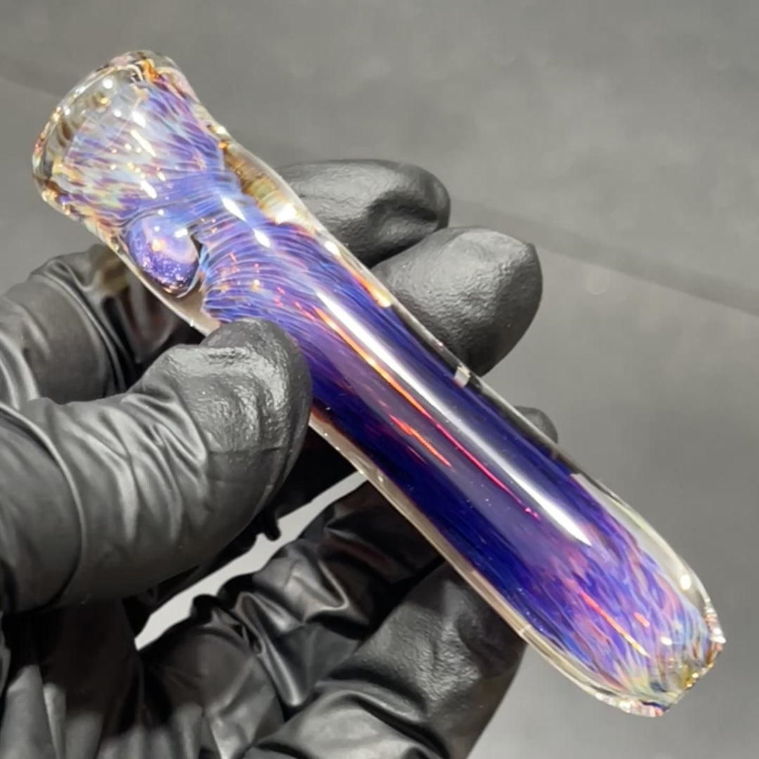 Thick Purple Chillum Glass Pipe Chuck Glass