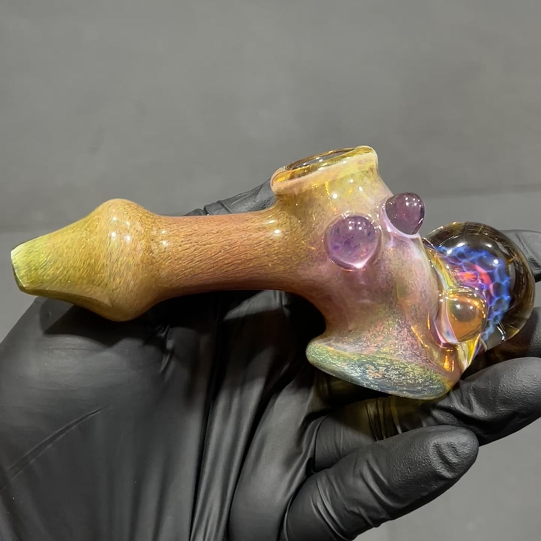 Frit Honeycomb Hammer Glass Pipe Catfish Glass