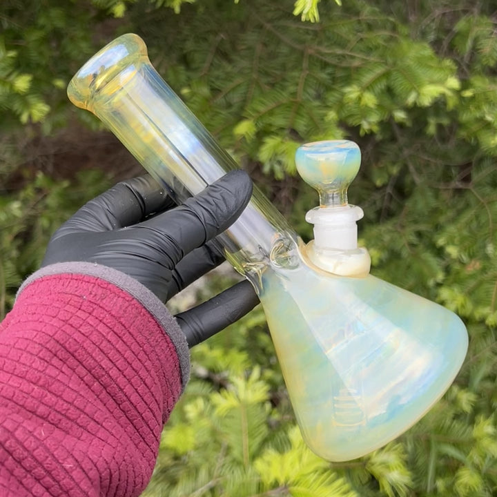 8" Fumed Beaker Bong Glass Pipe Mary Jane's Glass