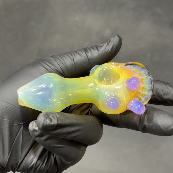 Fumed Honeycomb Spoon Glass Pipe Catfish Glass