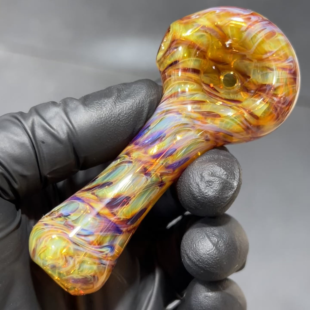 Multi-colored Purple Pipe Glass Pipe Jedi Glassworks