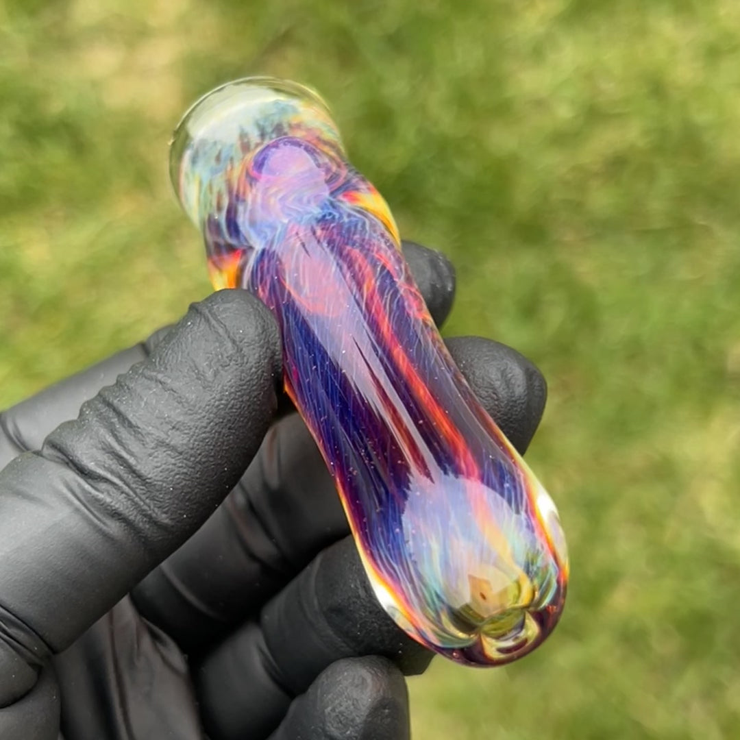 Thick Purple Chillum Glass Pipe Chuck Glass