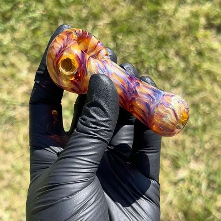 Multi-colored Purple Pipe Glass Pipe Jedi Glassworks