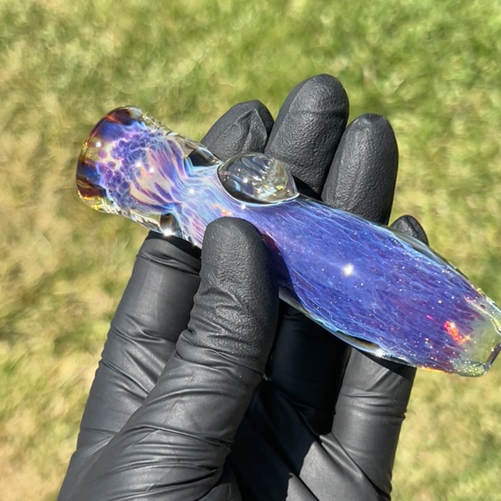 Purple Nebula Chillum Glass Pipe Tako Glass