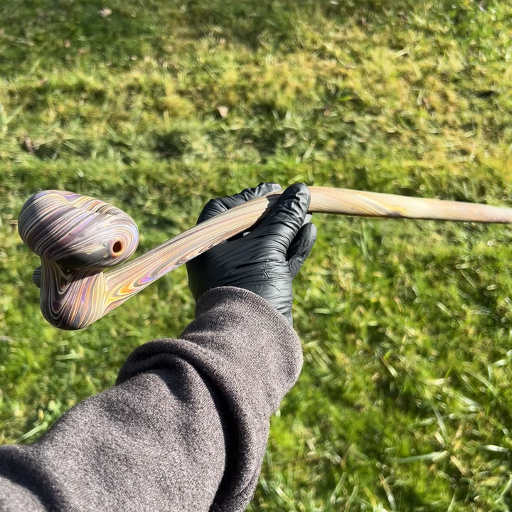 24" Woody Wood Giant Glass Pipe Wazoo Glass