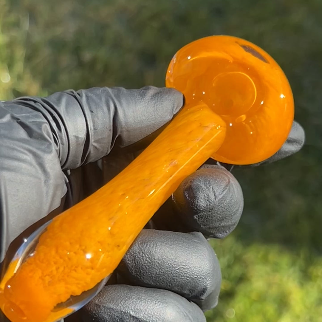 Tangerine Frit Pipe Glass Pipe Beezy Glass