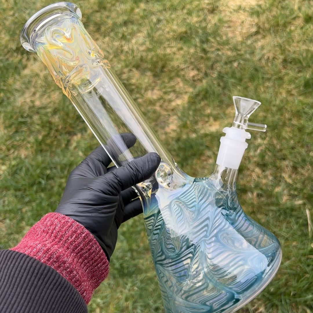 12" Ripple Fume Beaker Bong