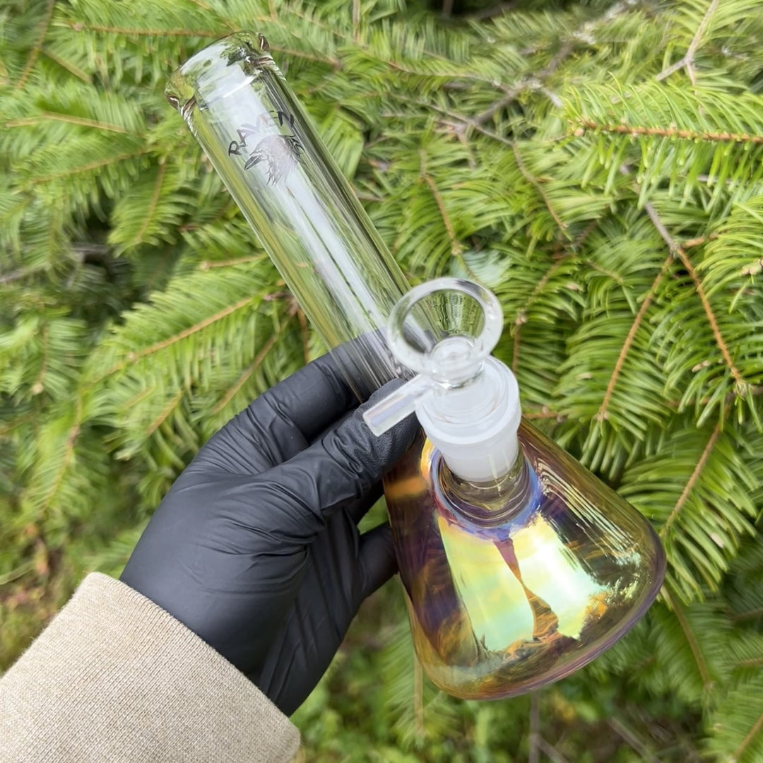 8" Raven Beaker Bong Glass Pipe Solid Glass