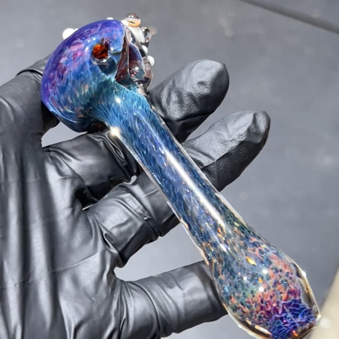 Purple Magic Frog Spoon Glass Pipe Beezy Glass