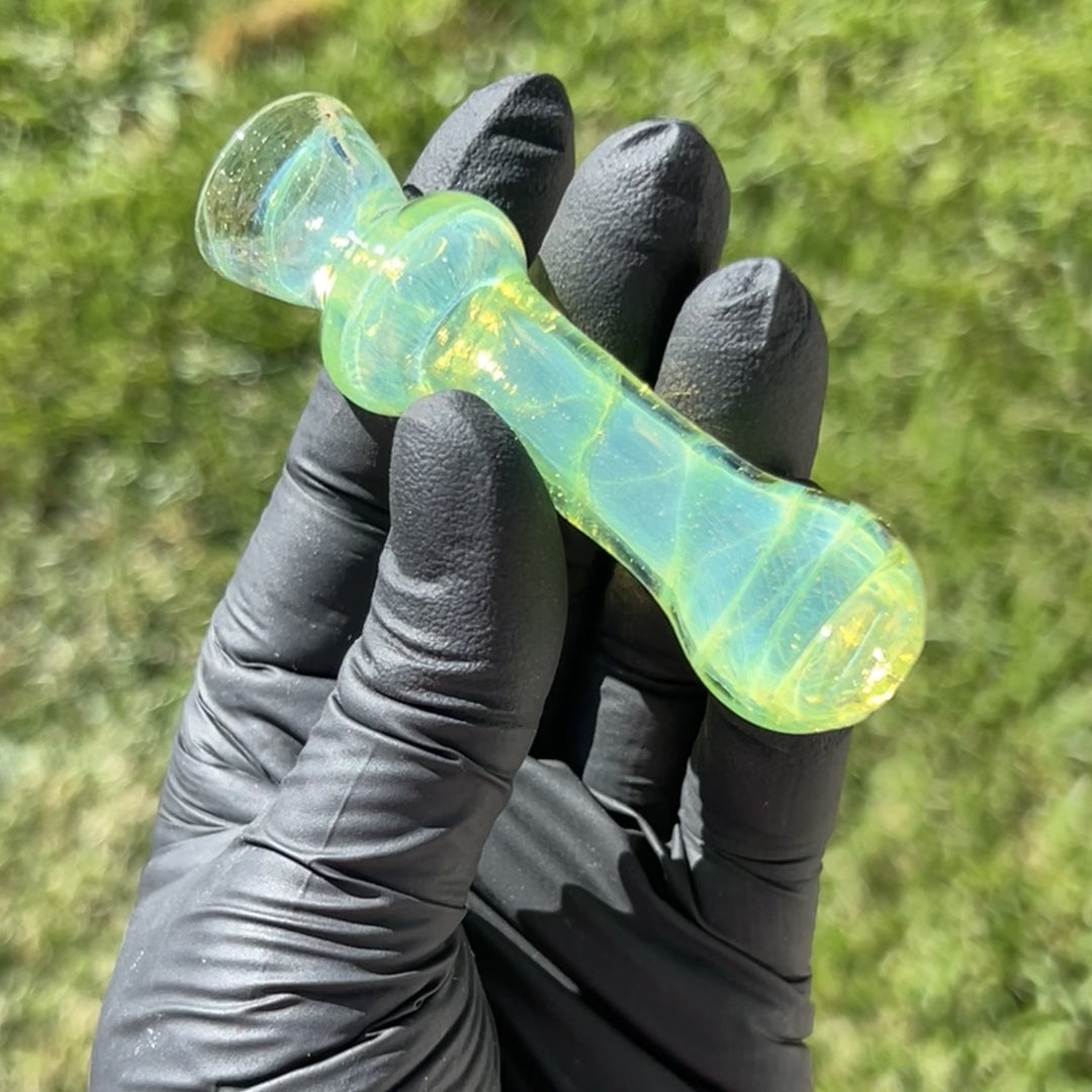 Green Slyme Coil Chillum Glass Pipe Schutz Glass