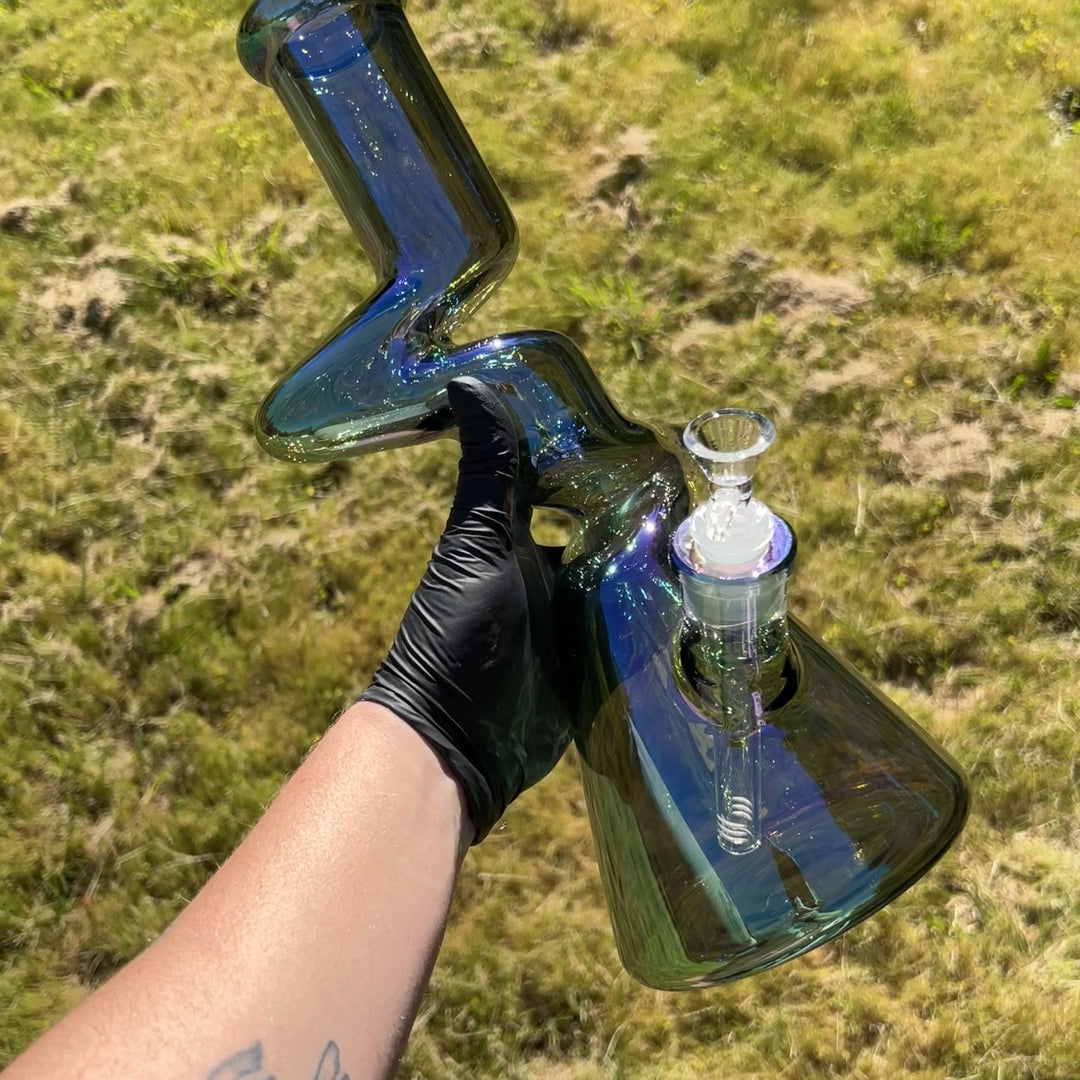 14" Metallic Zong Beaker Glass Pipe TG