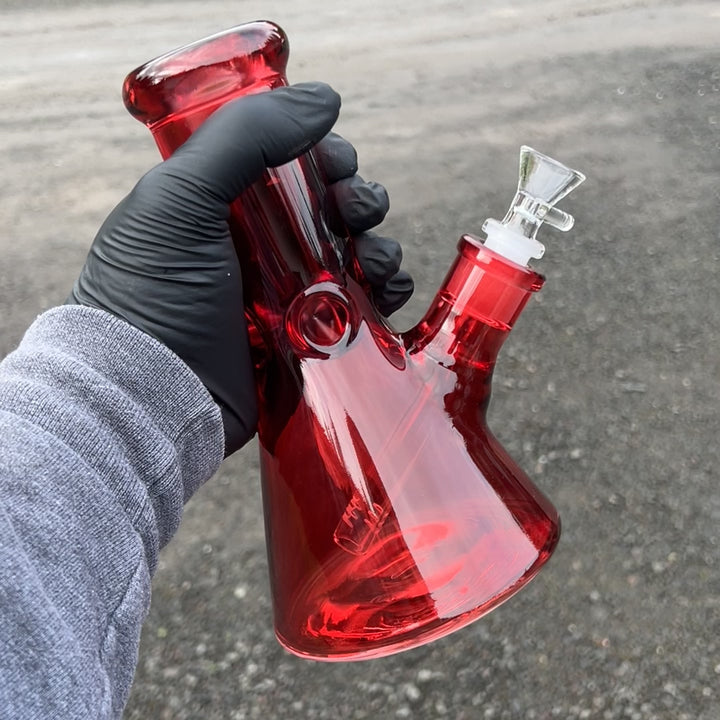 Bright Red 8.5" Thick 9 mm Bong Glass Pipe TG