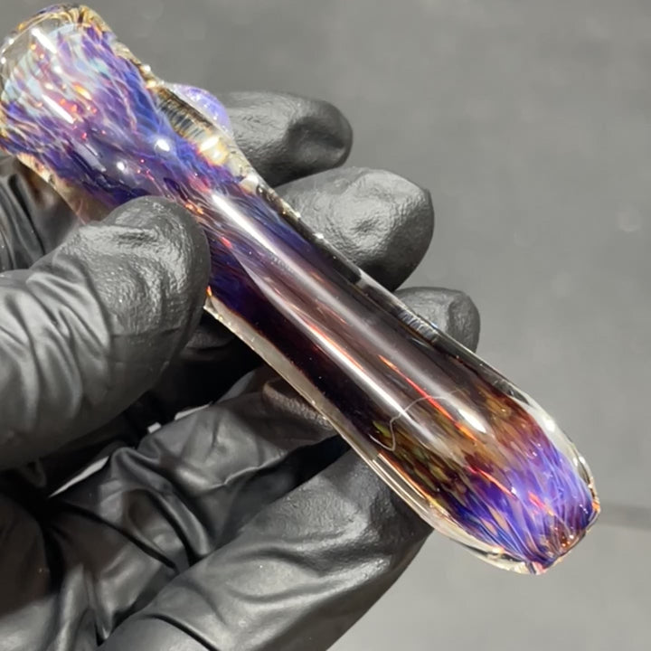 Thick Purple Chillum Glass Pipe Chuck Glass