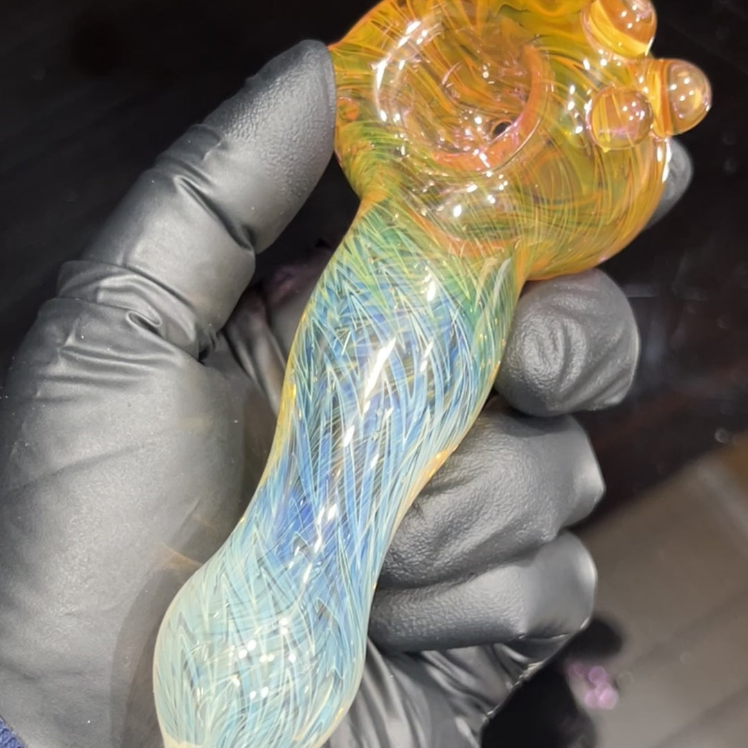 Wrap N Rake Fume Spoon Glass Pipe KRA Glass