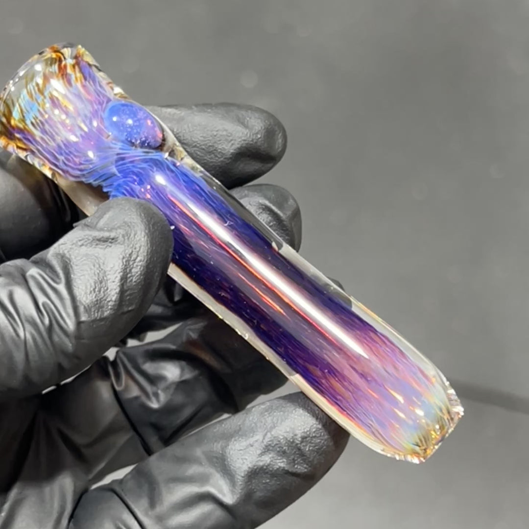 Thick Purple Chillum Glass Pipe Chuck Glass