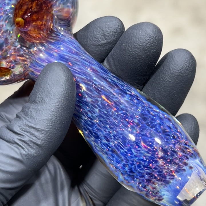 Purple Nebula Space Dust Pipe Glass Pipe Tako Glass