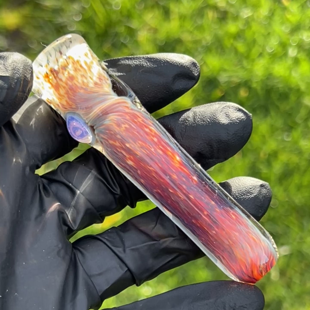 Thick Striking Purple Chillum Glass Pipe Chuck Glass