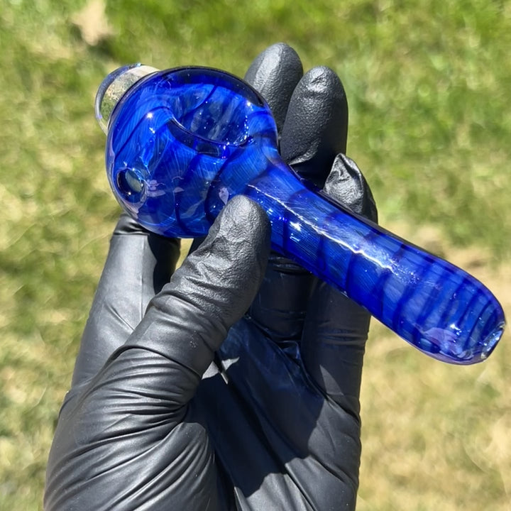 Tahoe Blue Coil Glass Pipe