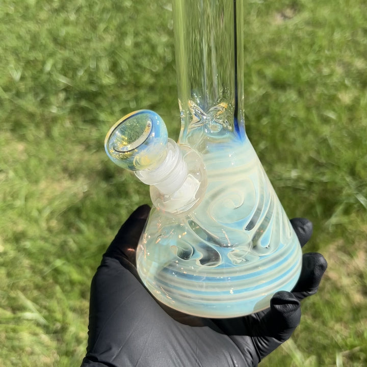 9" Fumed Squiggle Beaker Bong