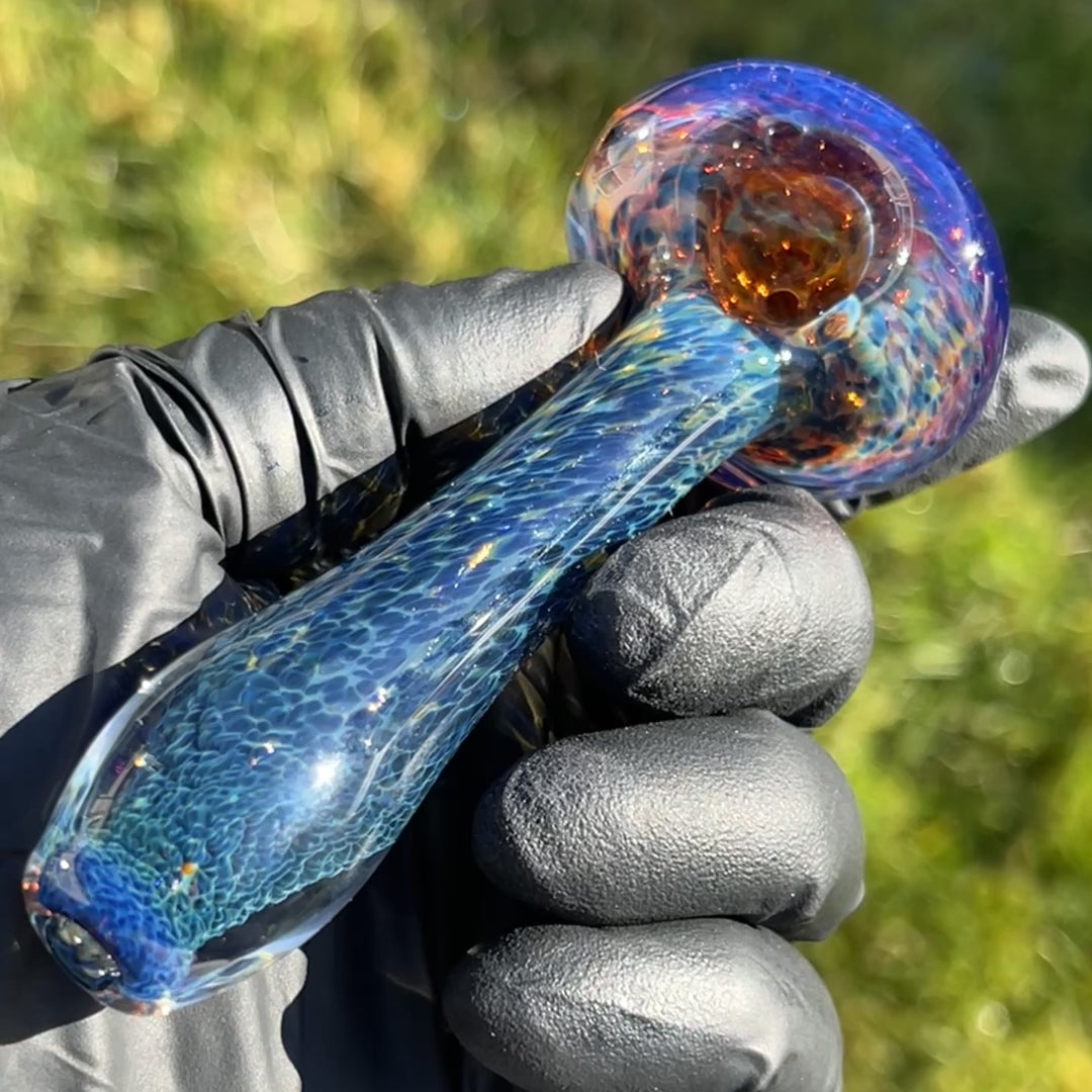 Blue Frit Pipe Glass Pipe Beezy Glass