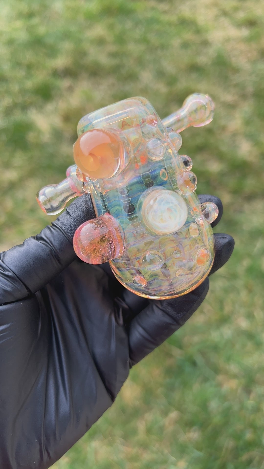 Gold Fumed Sidecar Pipe Glass Pipe Sugar Shack