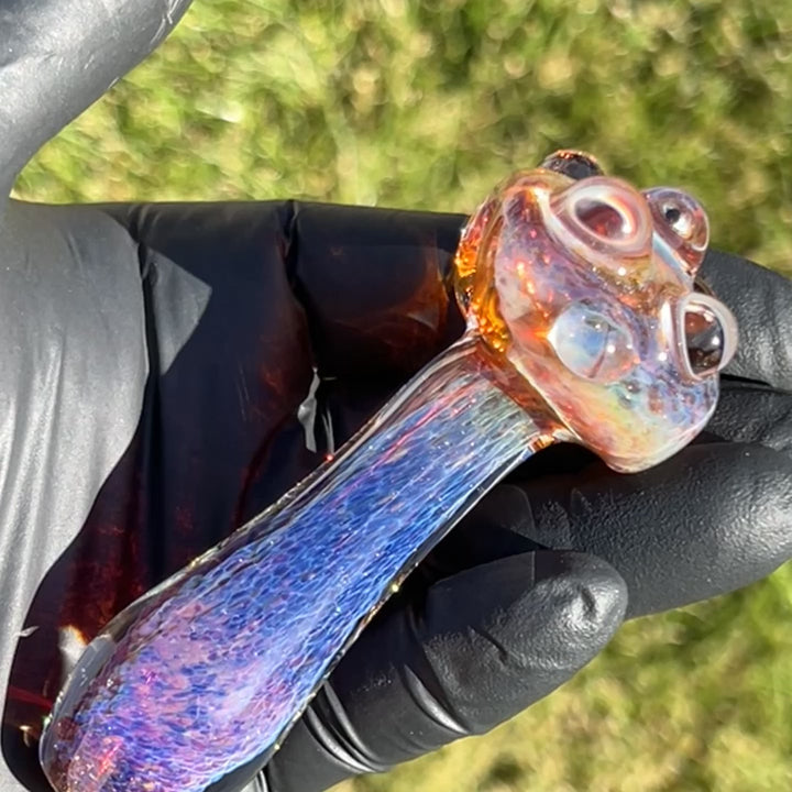 Purple Magic Marble Pipe Glass Pipe Beezy Glass