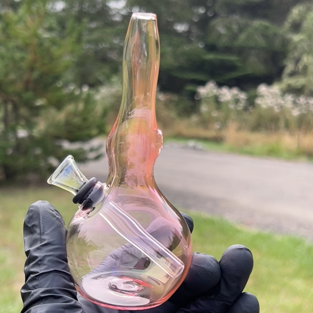 5" Gold Fumed Mini Bong Glass Pipe Mary Jane's Glass