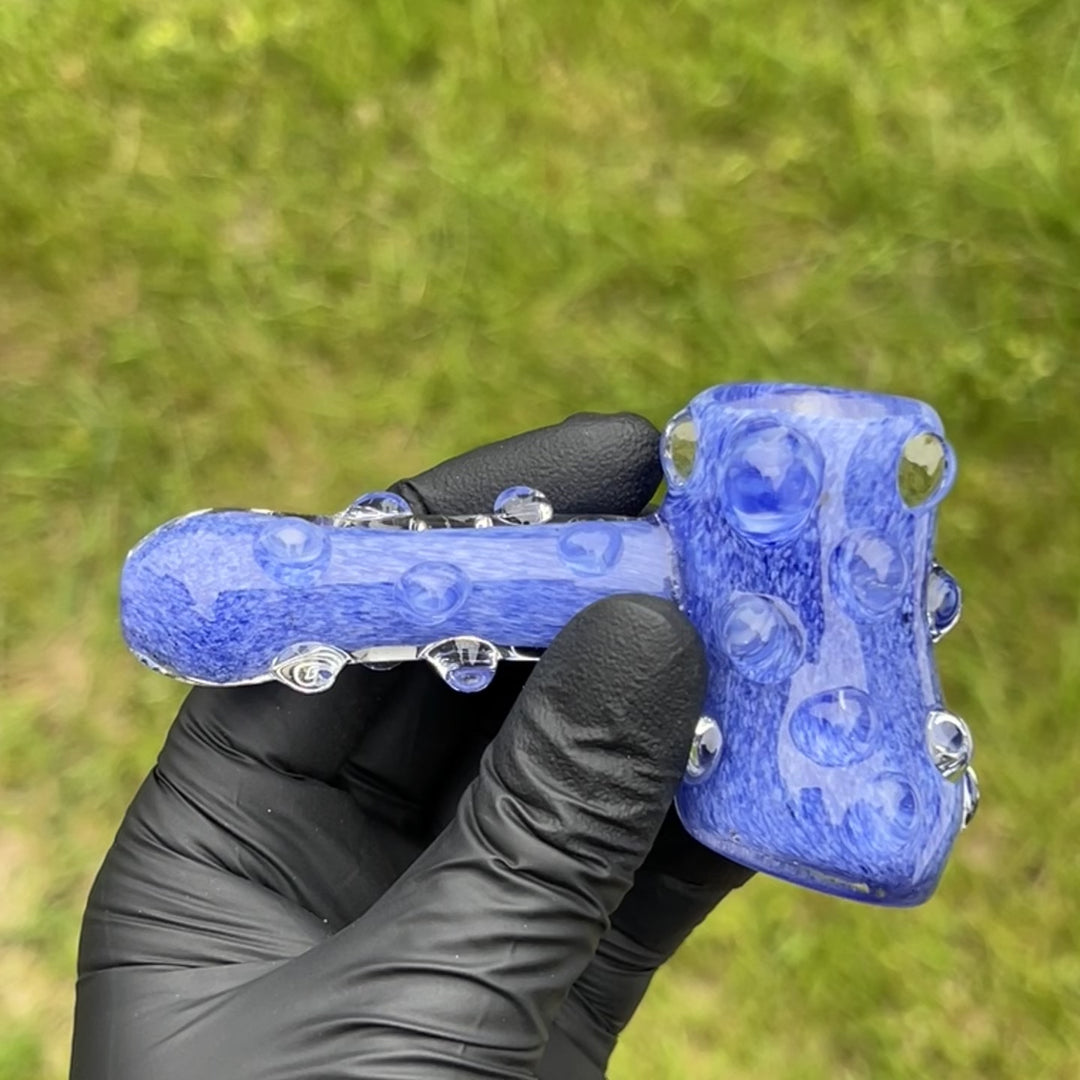 Sky Blue Marble Hammer Glass Pipe TG