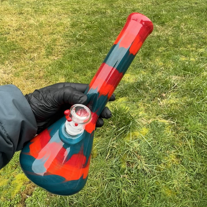 11" Very Berry Beaker Bong Glass Pipe Mary Jane's Glass