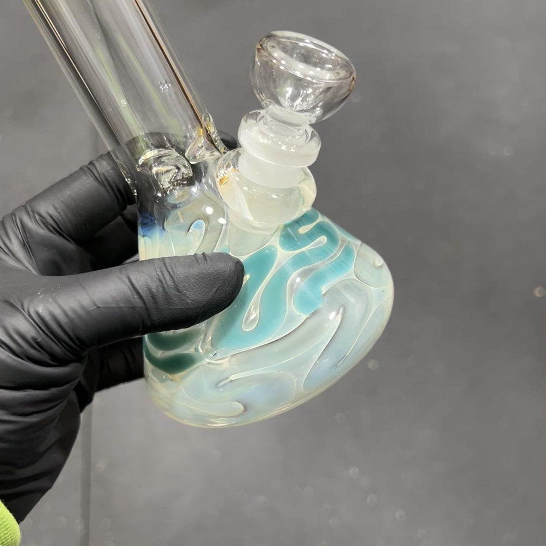 8" Fumed Color Squiggle Beaker Bong