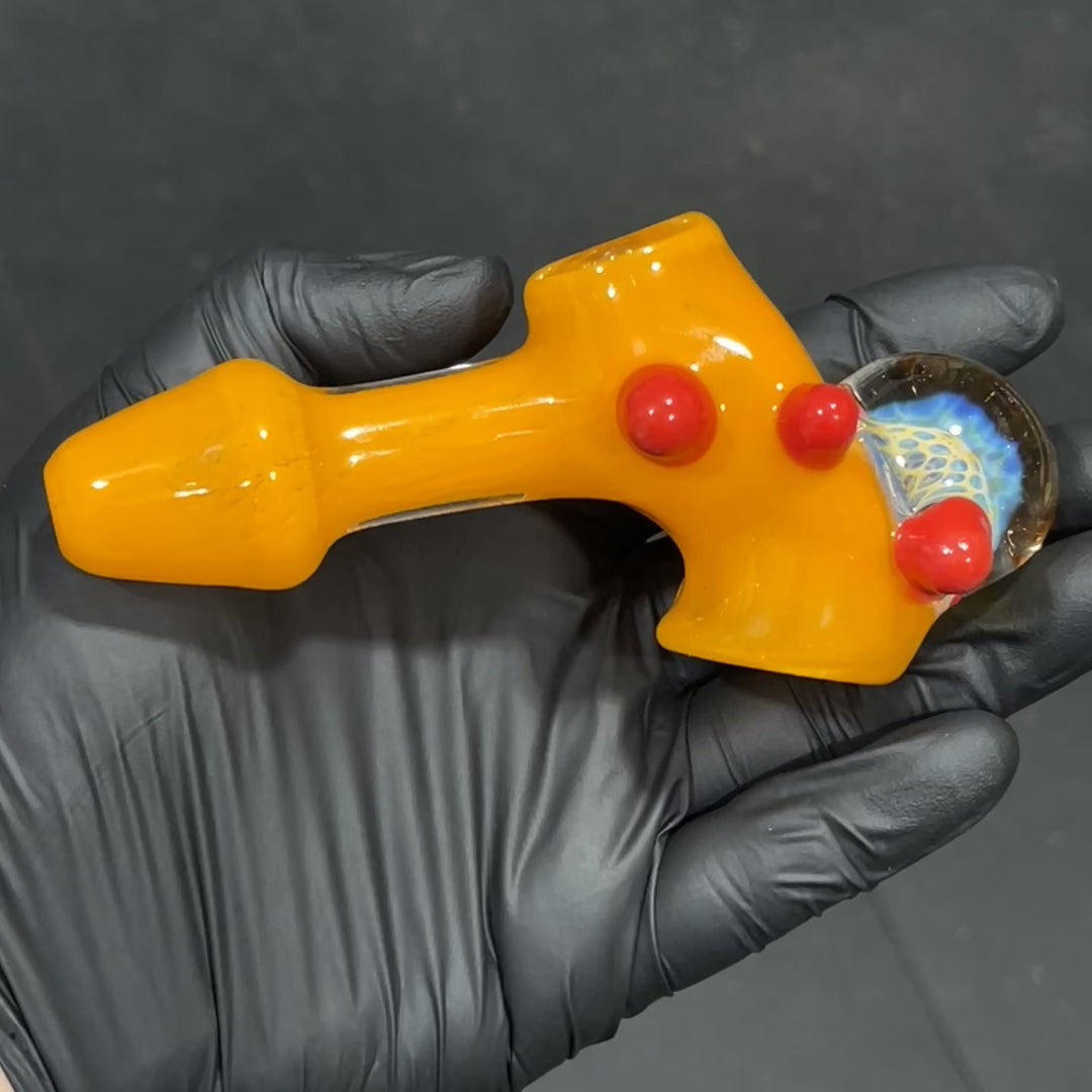 Frit Honeycomb Hammer Glass Pipe Catfish Glass