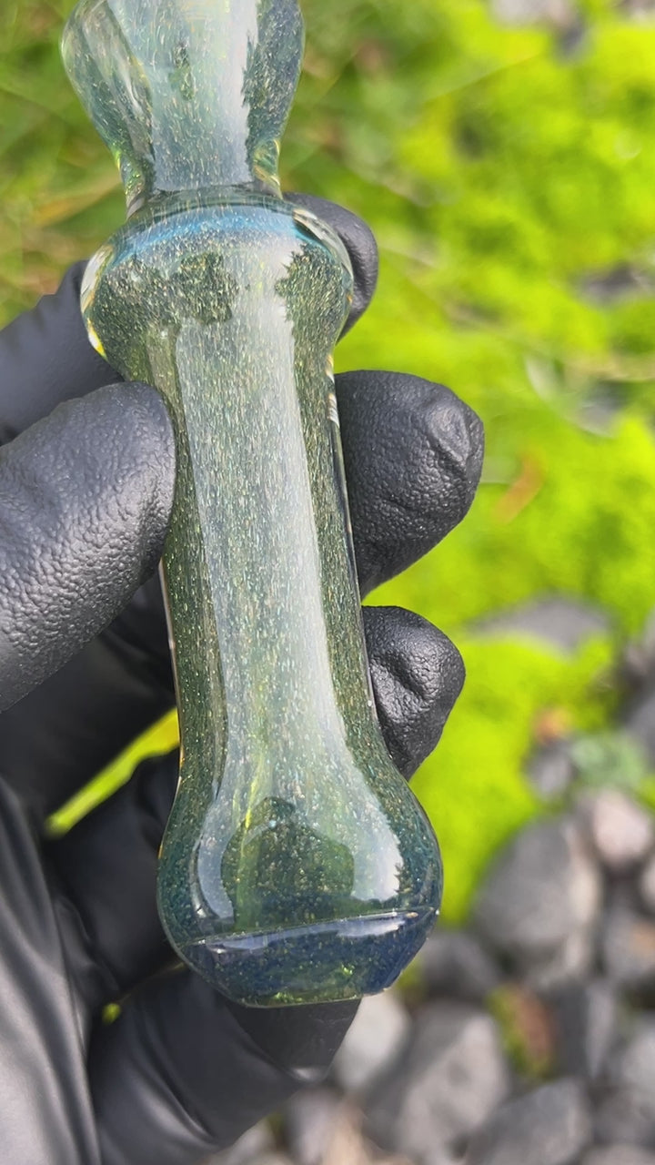 Rainforest Moss Chillum Glass Pipe Schutz Glass