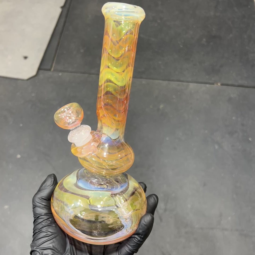 9.5" Fumed Double Bubble Bong Glass Pipe Mary Jane's Glass