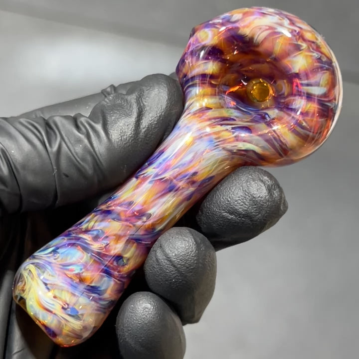 Multi-colored Purple Pipe Glass Pipe Jedi Glassworks