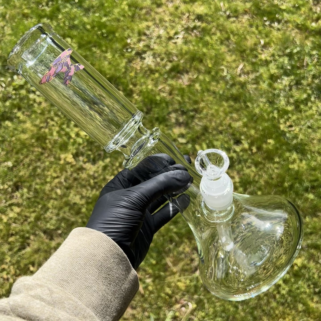 Solid Glass 12" Beaker Bong Glass Pipe Solid Glass