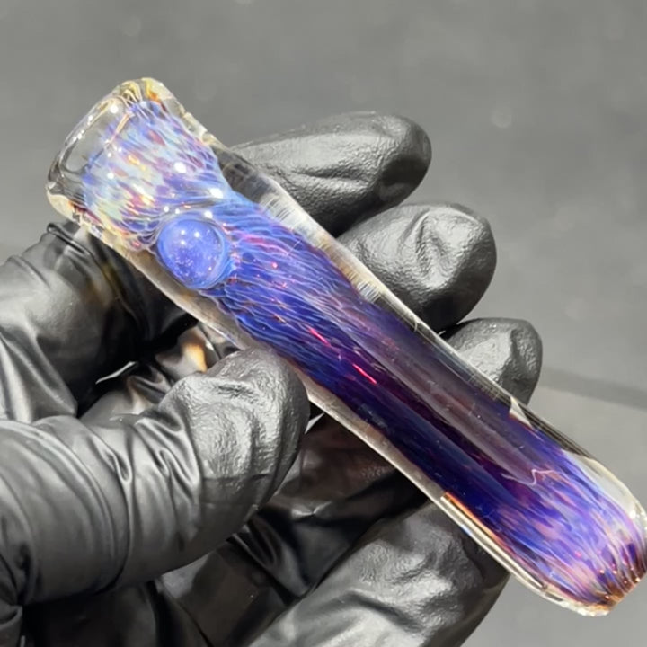 Thick Purple Chillum Glass Pipe Chuck Glass