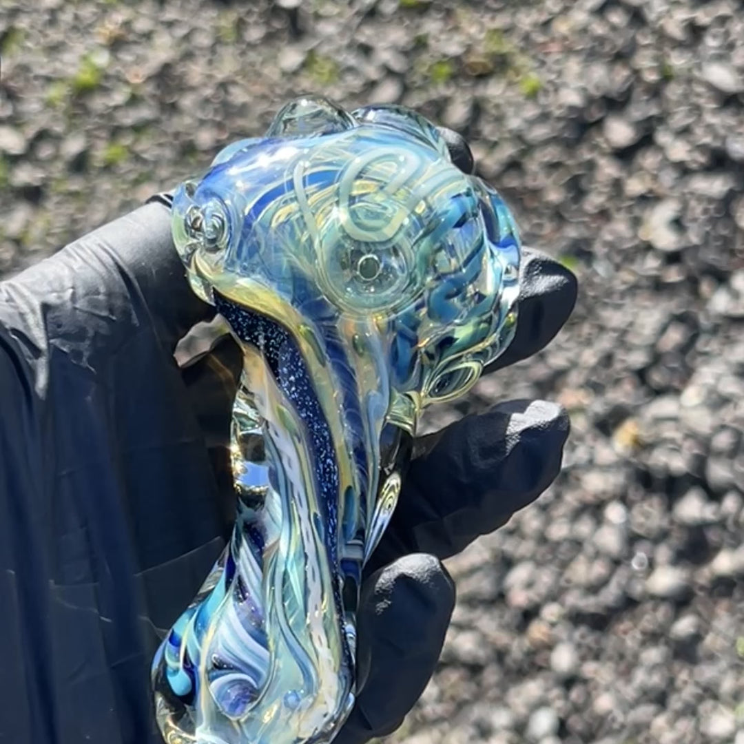 Molten Twisted Chaos Spoon Glass Pipe Molten Imagination