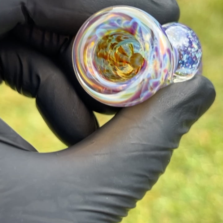 Purple Ghost Crushed Opal Marble Chillum