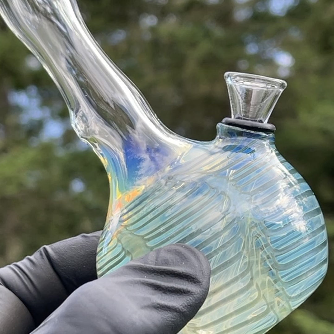 5" Silver Fumed Mini Bong Glass Pipe Mary Jane's Glass