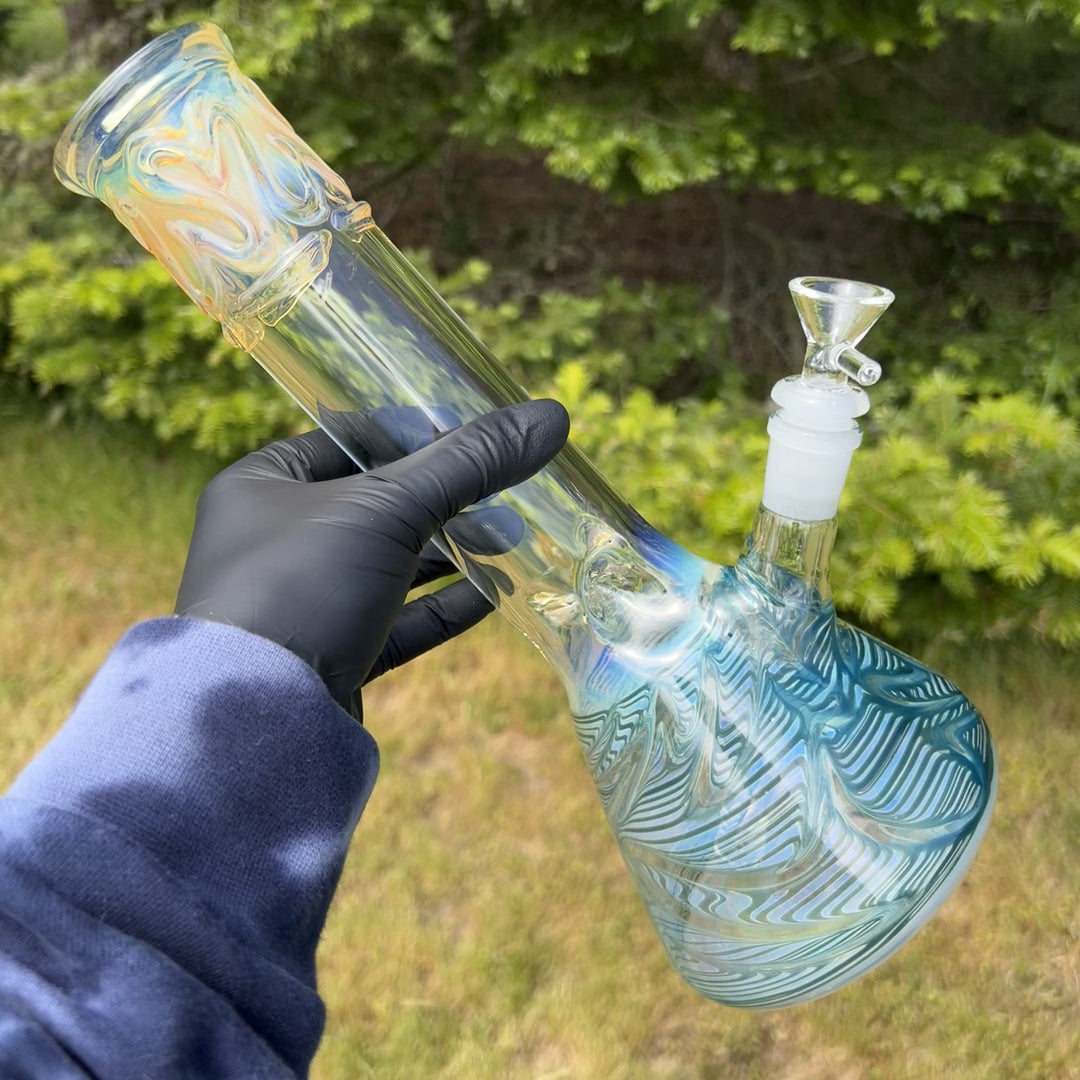 12" Ripple Fume Beaker Bong