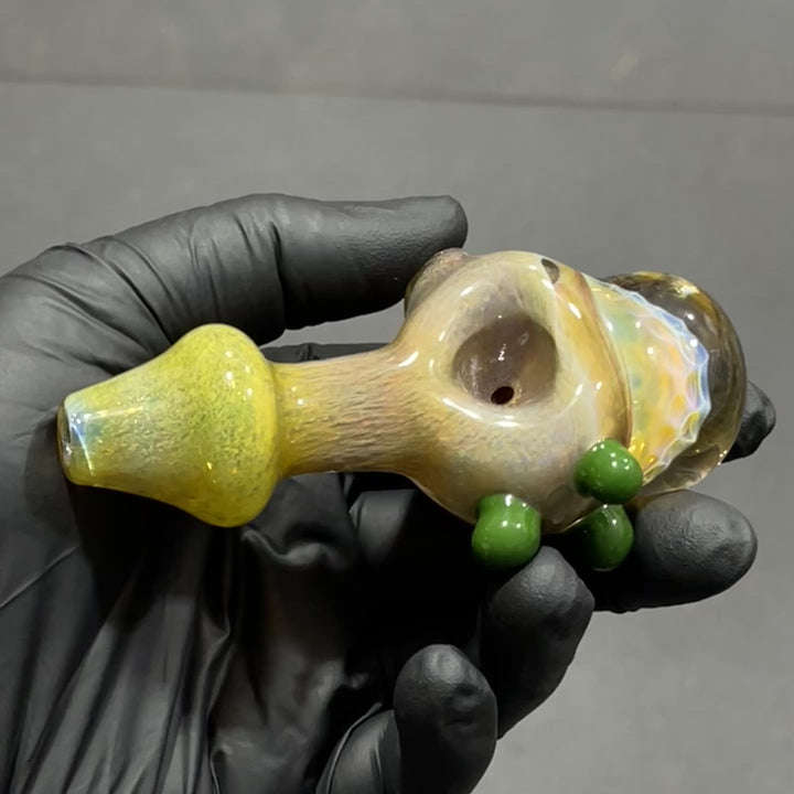 Frit Honeycomb Spoon Glass Pipe Catfish Glass