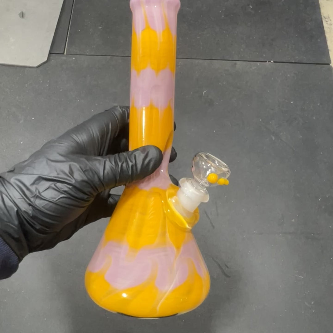 9" Lavender Lemonade Beaker Bong Glass Pipe Mary Jane's Glass