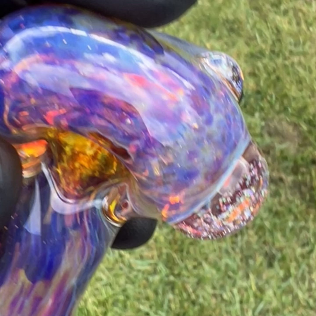 Purple Ghost Crushed Opal Marble Pipe