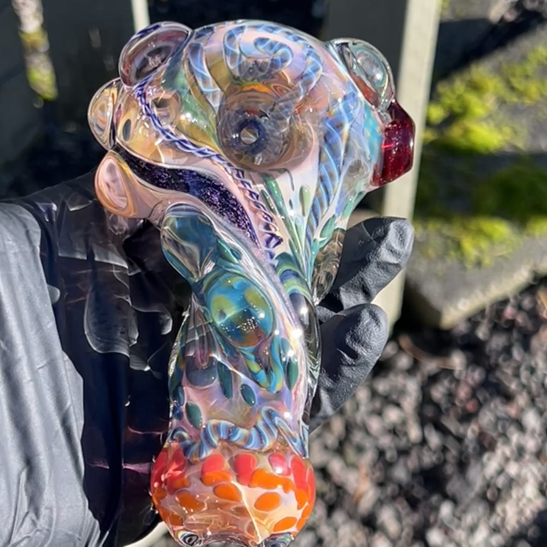 Thick and Twisted Wig Wag Pipe Glass Pipe Molten Imagination