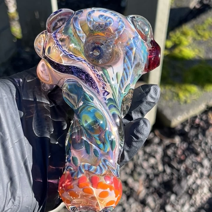 Thick and Twisted Wig Wag Pipe Glass Pipe Molten Imagination