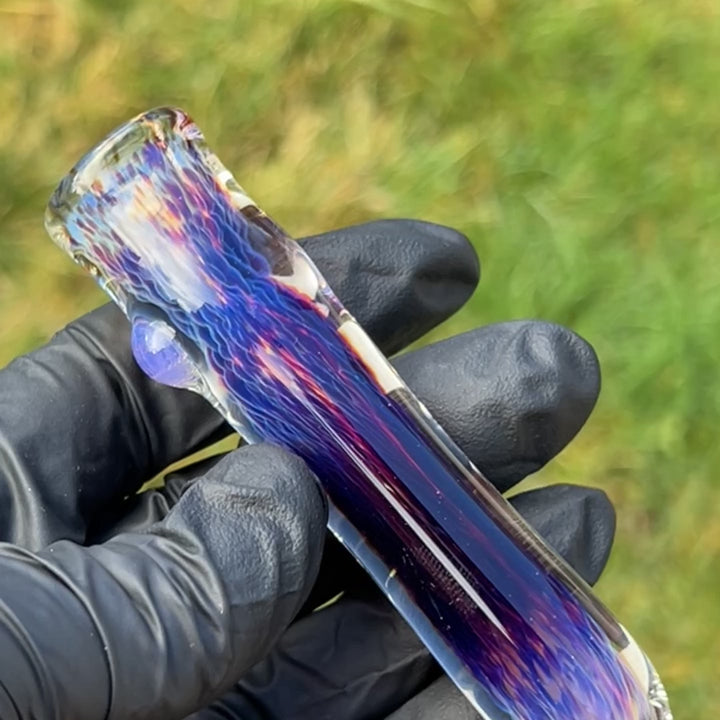 Thick Purple Chillum Glass Pipe Chuck Glass