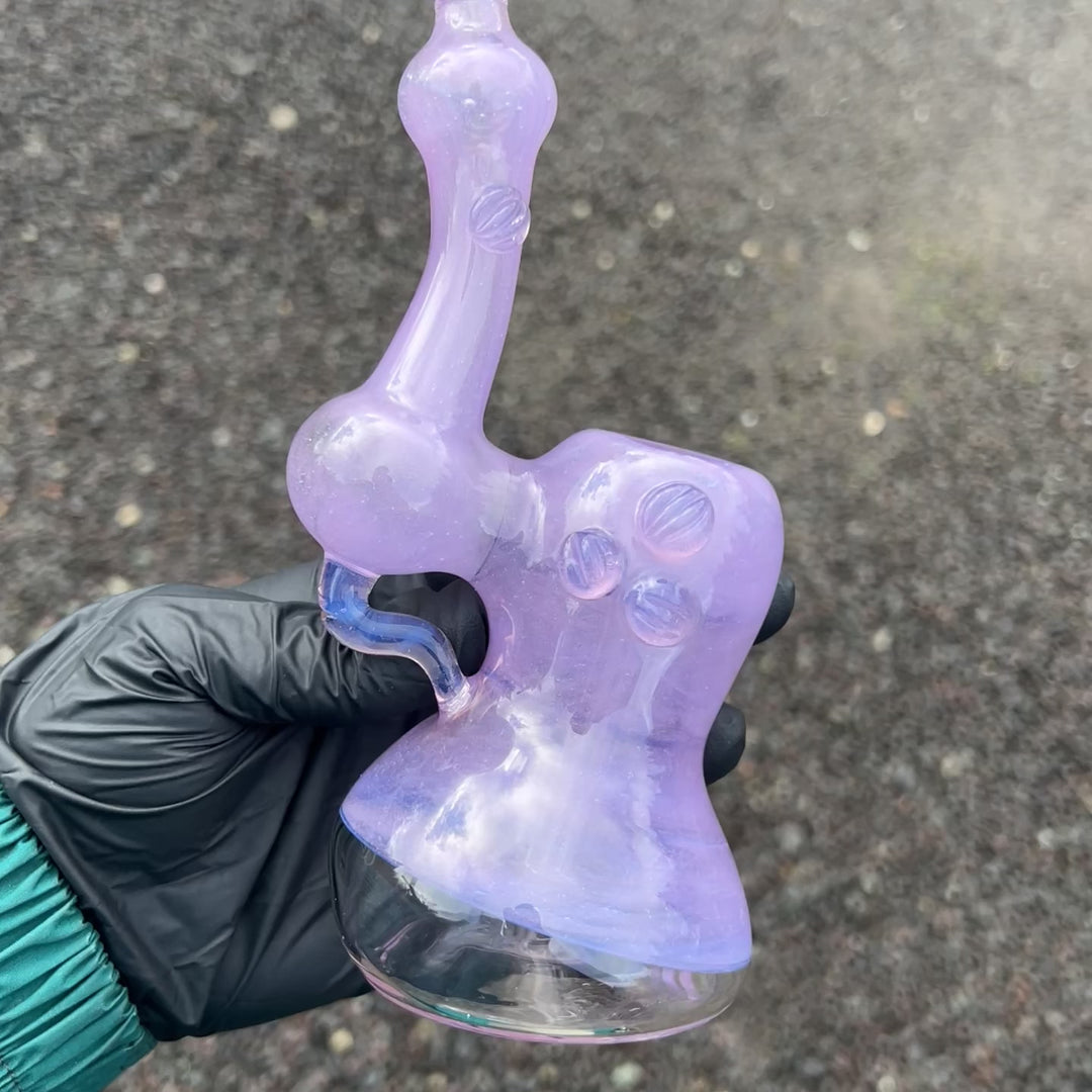 Lavender Marble Bubbler Glass Pipe Sable Haze