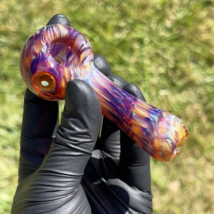 Multi-colored Purple Pipe Glass Pipe Jedi Glassworks