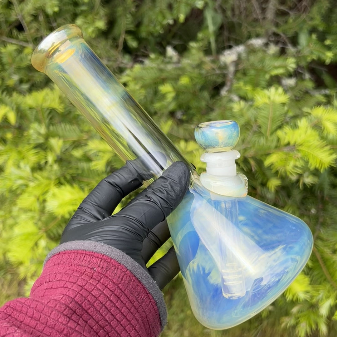 8" Fumed Beaker Bong Glass Pipe Mary Jane's Glass