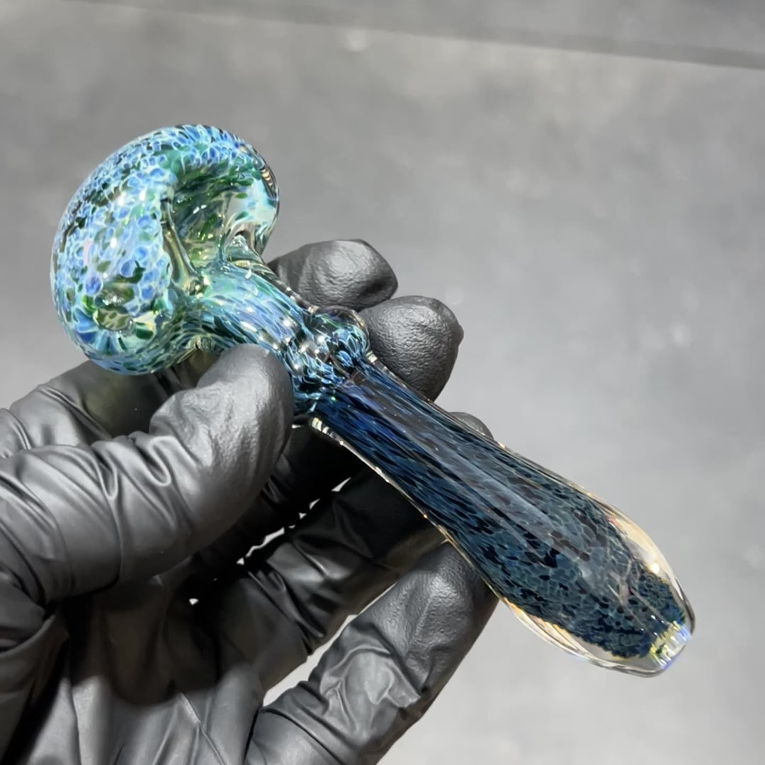 Blue Frit Pipe Glass Pipe Beezy Glass